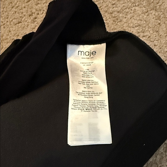 Maje High Waist Black Shorts - Picture 8 of 8